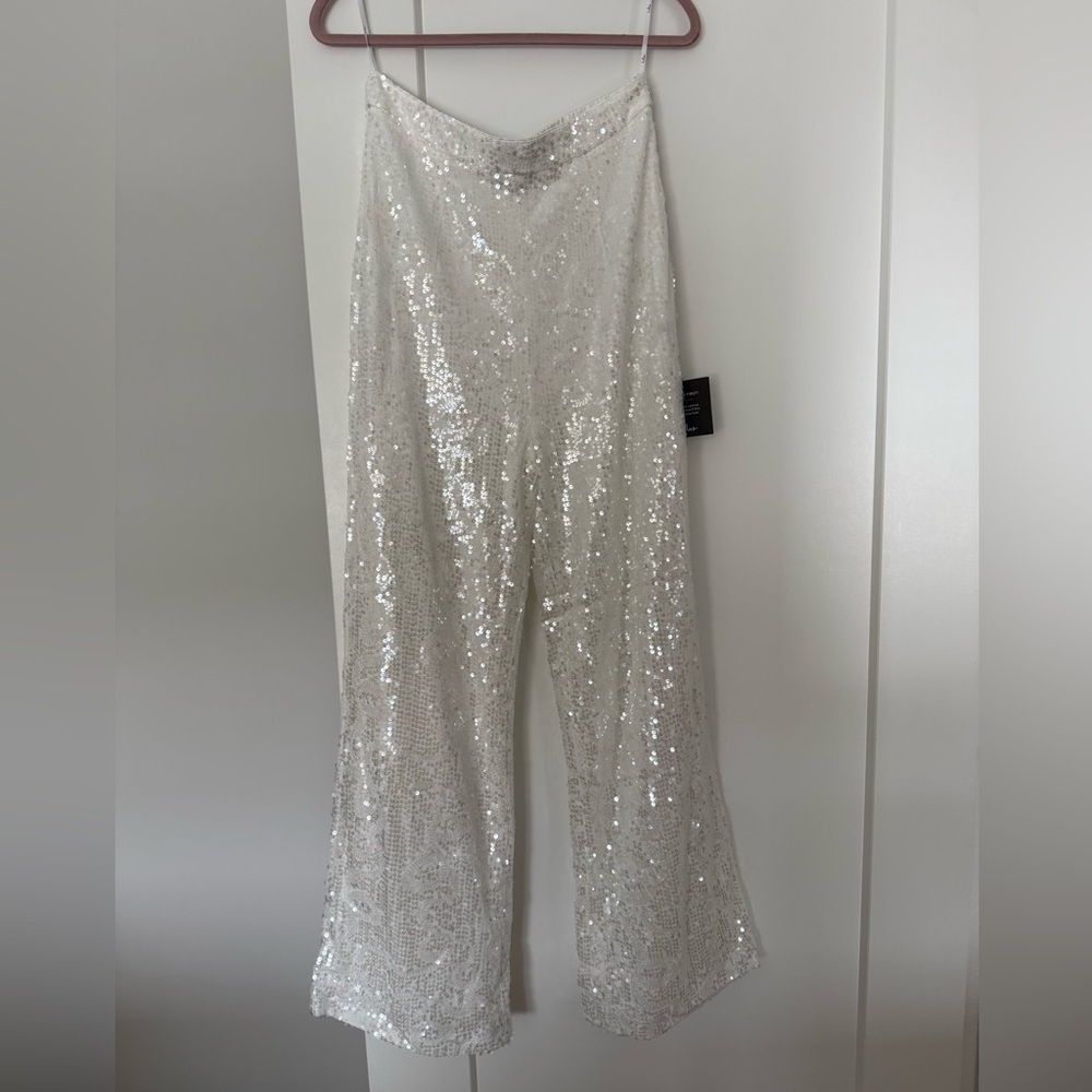 White Sequin Pants